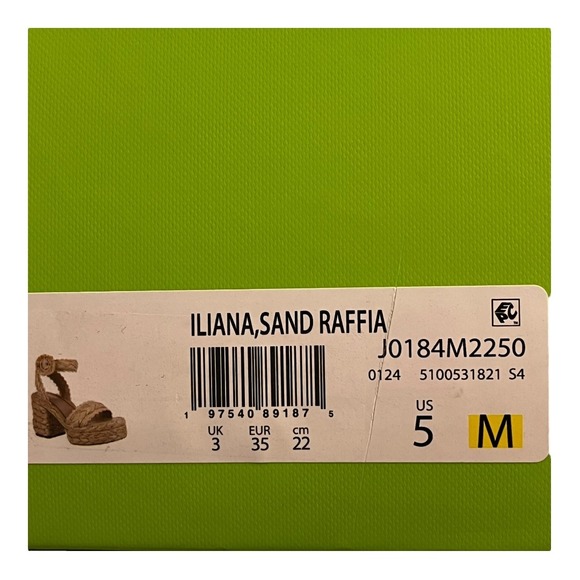 Sam‎ Edelman Iliana Sand Raffia Platform Sandals Women's Size 5M Woven Heel - Picture 9 of 10